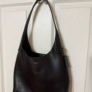 Coach Dark Brown Leather Hobo Bag